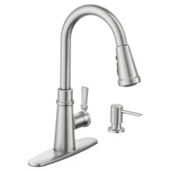 Moen Tullis Siingle Lever Pull-Down Kitchen Faucet - Stainless Steel -Alliedbas Shop 15025706 L