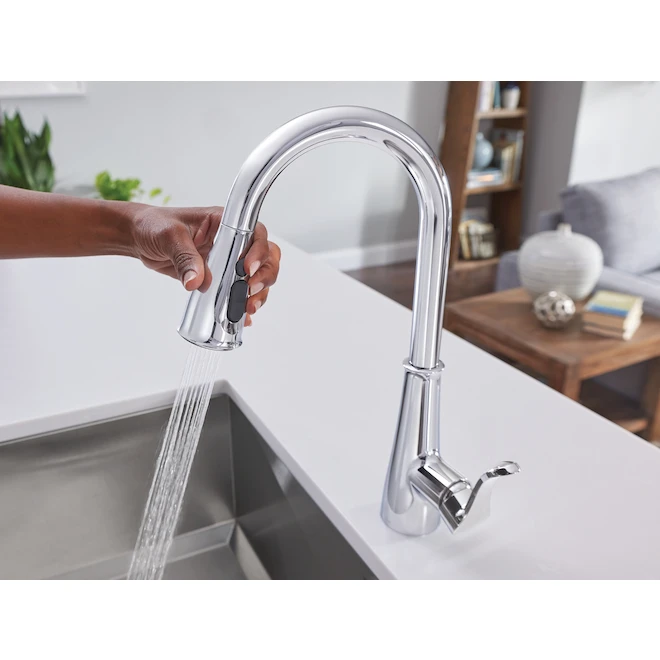 Moen Hadley Pull-Down Kitchen Faucet With Power Boost - Chrome 2 Moen Hadley Pull-Down Kitchen Faucet With Power Boost - Chrome - Image 2
