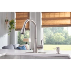 Moen Hadley Pull-Down Kitchen Faucet With Power Boost - Chrome 7 Moen Hadley Pull-Down Kitchen Faucet With Power Boost - Chrome -Alliedbas Shop 15025707d L