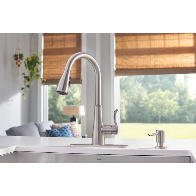 Moen Hadley Pull-Down Kitchen Faucet With Power Boost - Chrome 3 Moen Hadley Pull-Down Kitchen Faucet With Power Boost - Chrome - Image 3