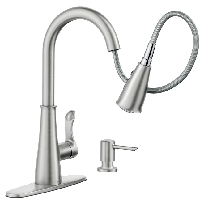 Moen Hadley Pull-Down Kitchen Faucet - Stainless Steel 4 Moen Hadley Pull-Down Kitchen Faucet - Stainless Steel - Image 4