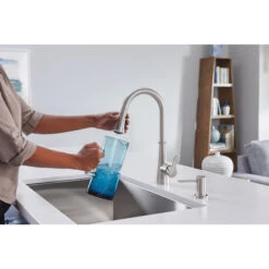 Moen Hadley Pull-Down Kitchen Faucet - Stainless Steel 9 Moen Hadley Pull-Down Kitchen Faucet - Stainless Steel -Alliedbas Shop 15025708c L