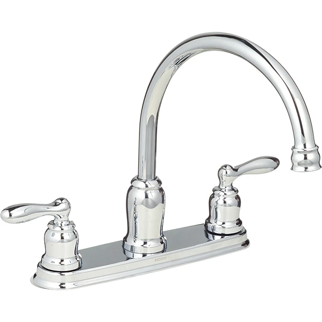 Moen "Caldwell" Kitchen Faucet - 2-Handle - Metal - Chrome 1 Moen "Caldwell" Kitchen Faucet - 2-Handle - Metal - Chrome