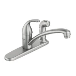 Moen Kitchen Faucet With Side Spray - Adler Collection - Single-Lever - Stainless