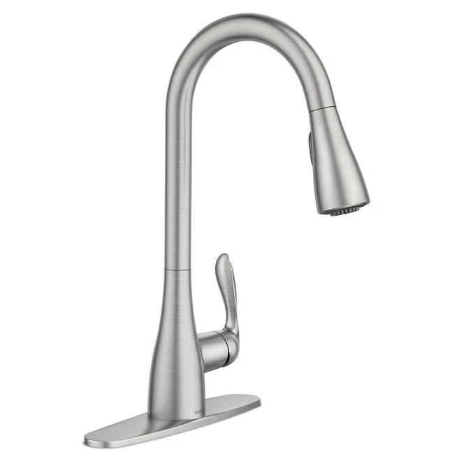 Moen Georgene Pull-Down Spot Resist Stainless Steel 1-Handle Kitchen Faucet 1 Moen Georgene Pull-Down Spot Resist Stainless Steel 1-Handle Kitchen Faucet