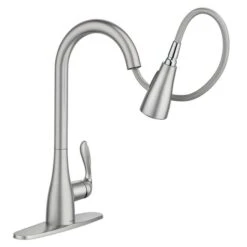 Moen Georgene Pull-Down Spot Resist Stainless Steel 1-Handle Kitchen Faucet 7 Moen Georgene Pull-Down Spot Resist Stainless Steel 1-Handle Kitchen Faucet -Alliedbas Shop 15025858c L