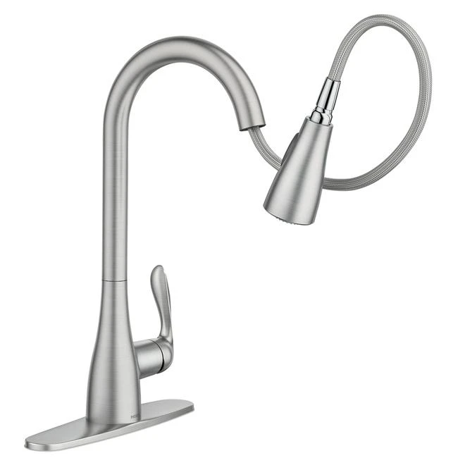 Moen Georgene Pull-Down Spot Resist Stainless Steel 1-Handle Kitchen Faucet 4 Moen Georgene Pull-Down Spot Resist Stainless Steel 1-Handle Kitchen Faucet - Image 4