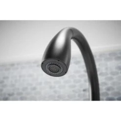 KOHLER Alma Matte Black 1-Handle Pull-down Kitchen Faucet -Alliedbas Shop 31535192b L