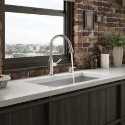 Kohler Ealing Stainless Steel Pull-Out 1-Handle Kitchen Faucet -Alliedbas Shop 31535203c L