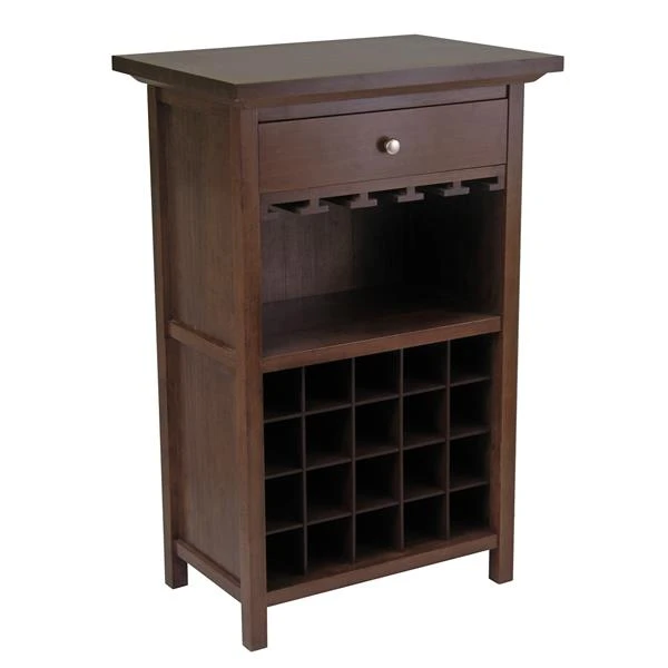 Winsome Wood Chablis Wine Cabinet - 26.6-in X 40.4-in - Wood - Brown 3 Winsome Wood Chablis Wine Cabinet - 26.6-in X 40.4-in - Wood - Brown - Image 3