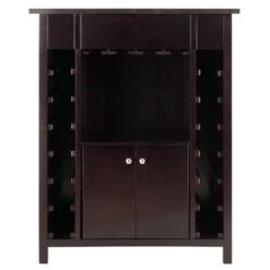 Yukon Wine Cabinet - 30-in X 37.01-in - Wood - Brown -Alliedbas Shop 330007278 AlternateImage3 l