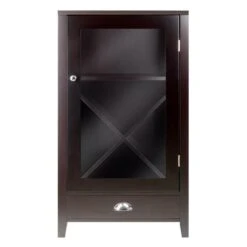 Winsome Wood Bordeaux Wine Cabinet - 22.64-in X 40-in - Wood - Brown -Alliedbas Shop 330007280 AlternateImage2 l