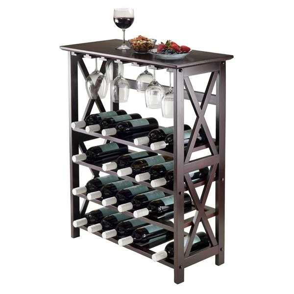 Winsome Wood Rio Wine Rack - 28.74-in X 35.71-in - Wood - Brown 2 Winsome Wood Rio Wine Rack - 28.74-in X 35.71-in - Wood - Brown - Image 2
