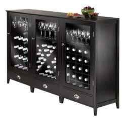Winsome Wood Bordeaux Wine Cabinet - 22.64-in X 40-in - Brown