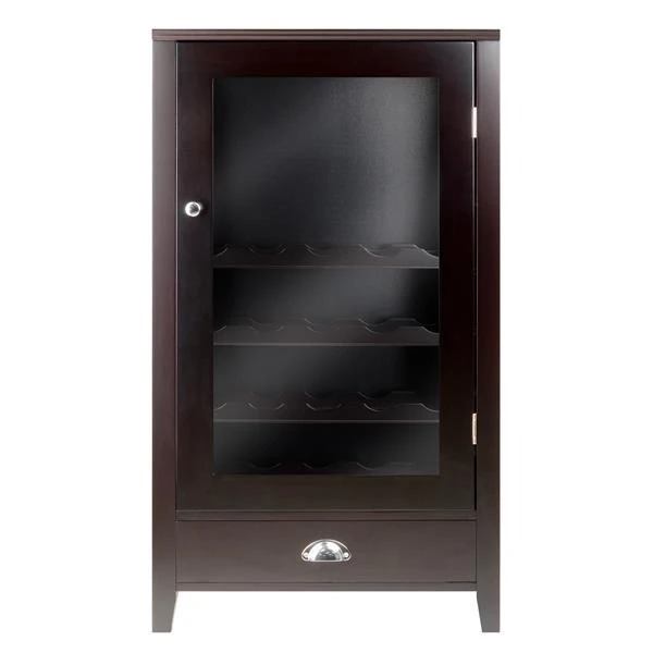 Winsome Wood Bordeaux Wine Cabinet - 22.64-in X 40-in - Composite - Brown 1 Winsome Wood Bordeaux Wine Cabinet - 22.64-in X 40-in - Composite - Brown