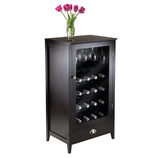 Winsome Wood Bordeaux Wine Cabinet - 22.64-in X 40-in - Composite - Brown 5 Winsome Wood Bordeaux Wine Cabinet - 22.64-in X 40-in - Composite - Brown - Image 5