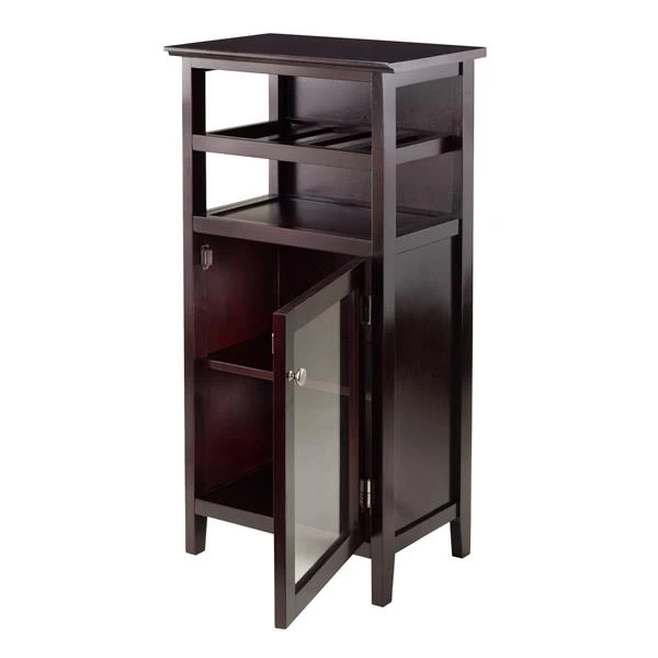Winsome Wood Alta Wine Cabinet - 19.13-in X 37.48-in - Wood - Brown 2 Winsome Wood Alta Wine Cabinet - 19.13-in X 37.48-in - Wood - Brown - Image 2