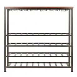 Winsome Wood Michelle Wine Rack - 38.03-in X 36.42-in - Metal - Bronze 7 Winsome Wood Michelle Wine Rack - 38.03-in X 36.42-in - Metal - Bronze -Alliedbas Shop 330007287 AlternateImage1 l