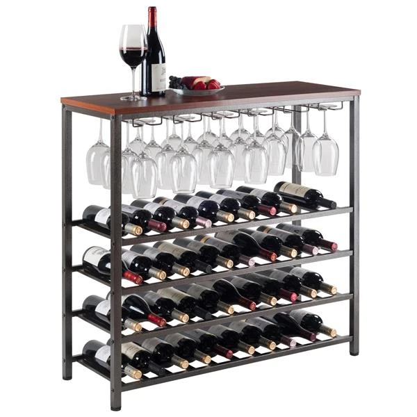 Winsome Wood Michelle Wine Rack - 38.03-in X 36.42-in - Metal - Bronze 5 Winsome Wood Michelle Wine Rack - 38.03-in X 36.42-in - Metal - Bronze - Image 5