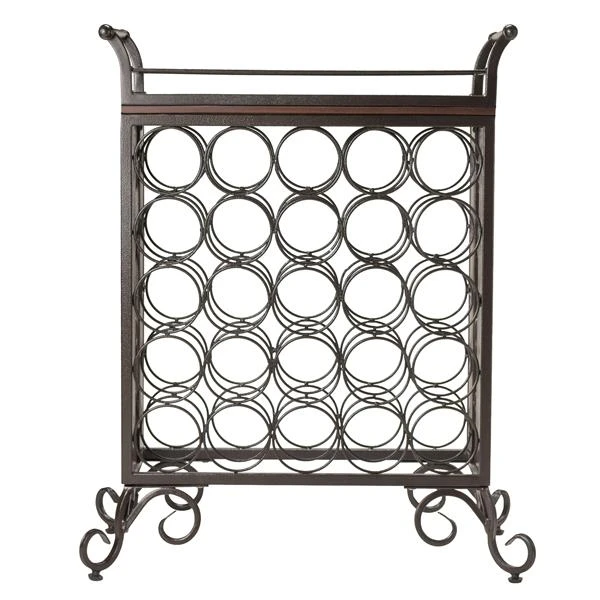 Winsome Wood Silvano Wine Rack - 25.86-in X 30.16-in - Metal - Bronze 3 Winsome Wood Silvano Wine Rack - 25.86-in X 30.16-in - Metal - Bronze - Image 3