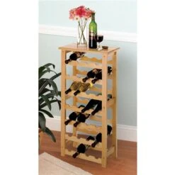 Winsome Wood Napa Wine Rack - 18.5-in X 37-in - Wood - Clear