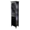 Winsome Wood Burgundy Wine Cabinet - 18.11-in X 66.85-in - Composite - Black