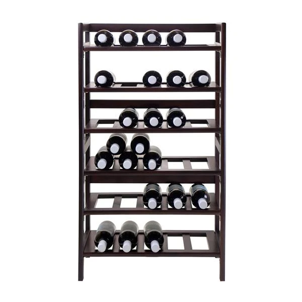 Winsome Wood Silvi Wine Rack - 30-Bottle - Wood - 6-Tier 3 Winsome Wood Silvi Wine Rack - 30-Bottle - Wood - 6-Tier - Image 3