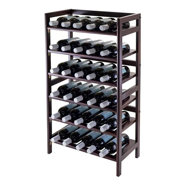 Winsome Wood Silvi Wine Rack - 30-Bottle - Wood - 6-Tier 2 Winsome Wood Silvi Wine Rack - 30-Bottle - Wood - 6-Tier - Image 2