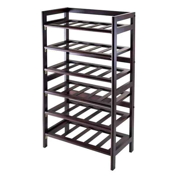 Winsome Wood Silvi Wine Rack - 30-Bottle - Wood - 6-Tier 1 Winsome Wood Silvi Wine Rack - 30-Bottle - Wood - 6-Tier