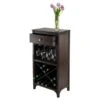 Winsome Wood Ancona Modular Wine Cabinet - 16 Bottles - Wood - Brown