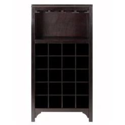 Winsome Wood Ancona Modular Wine Cabinet - 20-Bottle - Wood - Brown