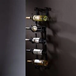Southern Enterprises Andee Wrought Iron Wall-Mounted Wine Rack