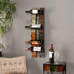 Southern Enterprises Adriano Multicolour Metal Wall-Mounted Wine Rack 8 Southern Enterprises Adriano Multicolour Metal Wall-Mounted Wine Rack -Alliedbas Shop 330949577 AlternateImage1 l