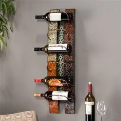 Southern Enterprises Adriano Multicolour Metal Wall-Mounted Wine Rack 9 Southern Enterprises Adriano Multicolour Metal Wall-Mounted Wine Rack -Alliedbas Shop 330949577 AlternateImage3 l