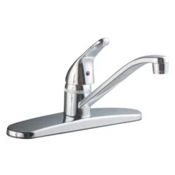 Streamway Chrome 1-Handle Deck Mount Low-Arc Handle/Lever Residential Kitchen Faucet With Deck Plate