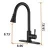 Dornberg Matte Black 1-Handle Deck Mount Pull-down Commercial/Residential Kitchen Faucet (Deck Plate Included)
