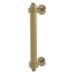 Allied Brass Unlaquered Brass 8-in Door Pull With Grooved Accents