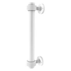 Allied Brass 8-in Matte White Door Pull With Grooved Accents