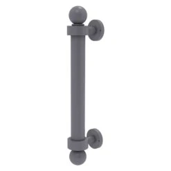 Allied Brass 8-in Matte Grey Reeded Door Pull
