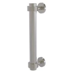 Allied Brass 8-in Satin Nickel Door Pull With Grooved Accents