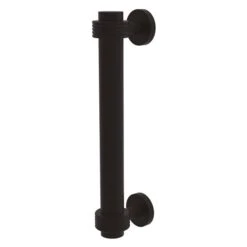 Allied Brass 8-in Oil-Rubbed Bronze Door Pull With Grooved Accents