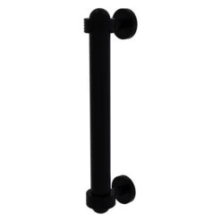 Allied Brass Matte Black 8-in Door Pull With Grooved Accents