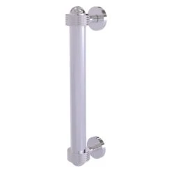 Allied Brass Polished Chrome 8-in Door Pull With Grooved Accents