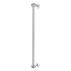 Allied Brass Matte White Finish 18-in Refrigerator Pull With Dotted Accents