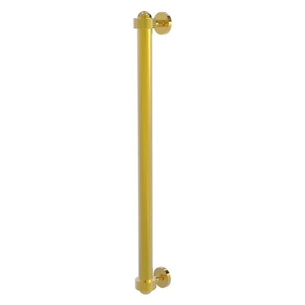 Allied Brass Polished Brass Finish 18-in Refrigerator Pull With Grooved Accents 1 Allied Brass Polished Brass Finish 18-in Refrigerator Pull With Grooved Accents