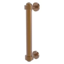 Allied Brass Brushed Bronze 8-in Door Pull With Grooved Accents
