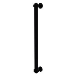 Allied Brass Matte Black Finish 18-in Refrigerator Pull With Grooved Accents