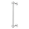Allied Brass Matte White 8-in Door Pull With Grooved Accents
