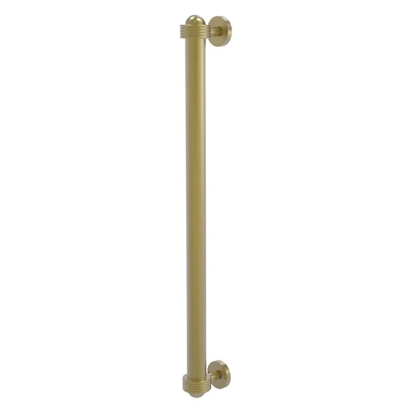 Allied Brass Satin Brass Finish 18-in Refrigerator Pull With Grooved Accents 1 Allied Brass Satin Brass Finish 18-in Refrigerator Pull With Grooved Accents