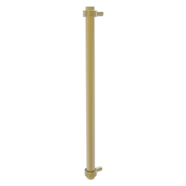 Allied Brass Satin Brass 18-in Refrigerator Pull With Grooved Accents 1 Allied Brass Satin Brass 18-in Refrigerator Pull With Grooved Accents